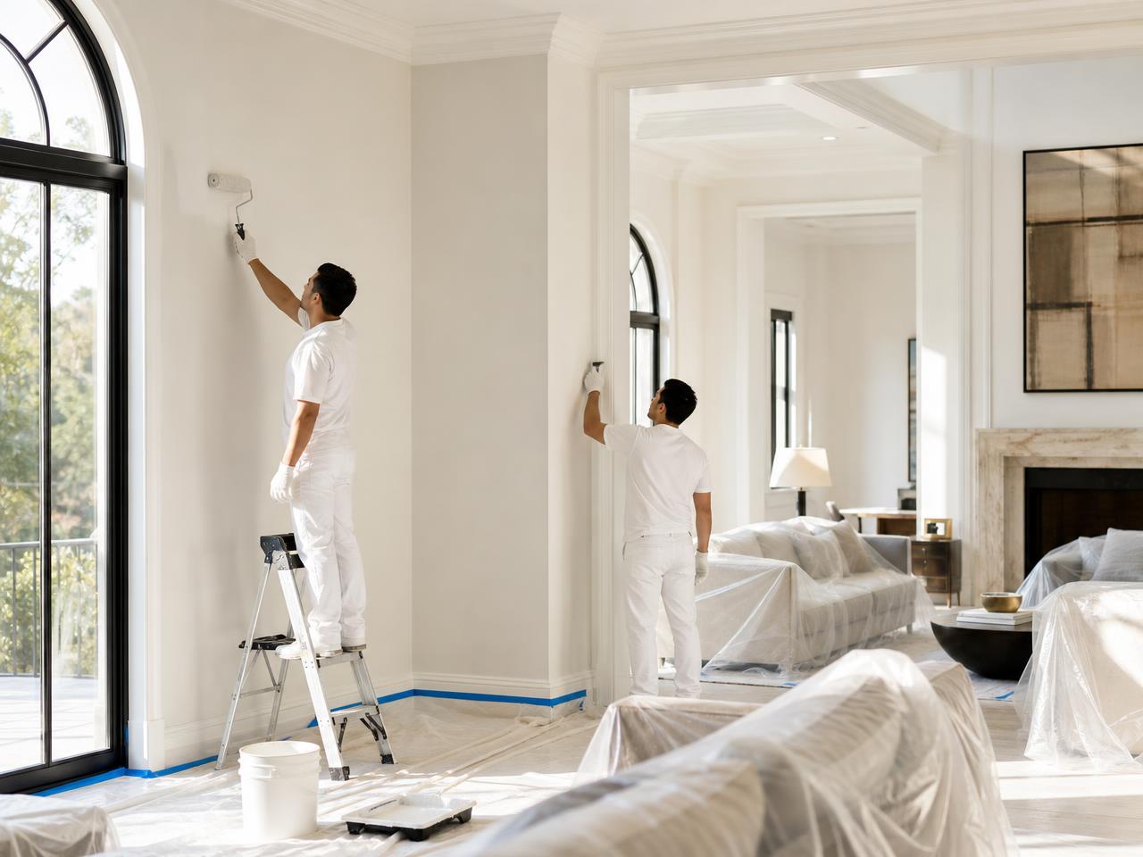 Premium interior painting project with flawless finish